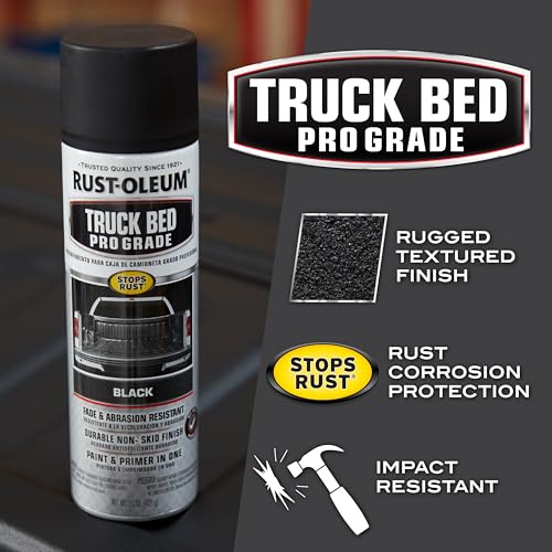 Rust-Oleum Automotive Pro Grade Truck Bed Coating Spray, Black - size: 15 Fl Oz (Pack of 1)
