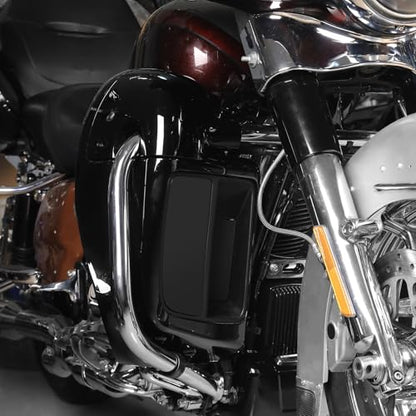 XFMT Lower Fairing Motorcycle Lower Vented Leg Fairing with Glove Box Fit for 2014-2024 Harley Touring Air-Cooled Road King Street Glide Electra Glide Ultra Classic, Vivid Black - color: Vivid Black For Harley Touring '14-Later