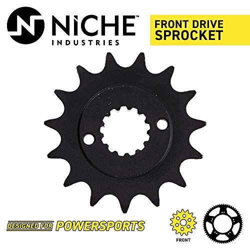 NICHE Drive Sprocket Chain Combo for Kawasaki KLR650 Front 15 Rear 43 Tooth 520V-X X-Ring 106 Links - size: X-Ring Chain