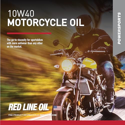 Red Line 42404 10W40 Synthetic Motorcycle Motor Oil - 1 Quart - size: Quart