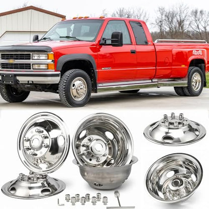 4pc 16" Wheel Simulators Fit For Chevy GMC 3500,F350,350/E450 Van,Ram 3500 - size: 16"#2