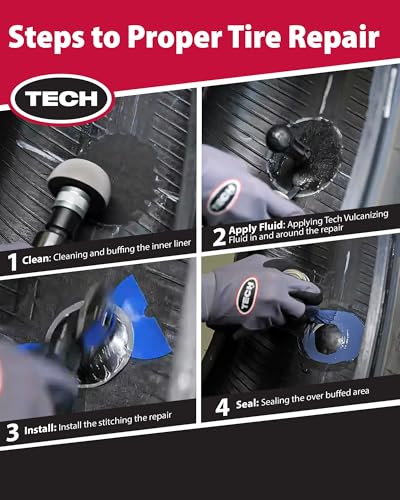 TECH UL8 Uni-Seal Ultra Tire Patch Plug Combo Repair up to 5/16" Holes
