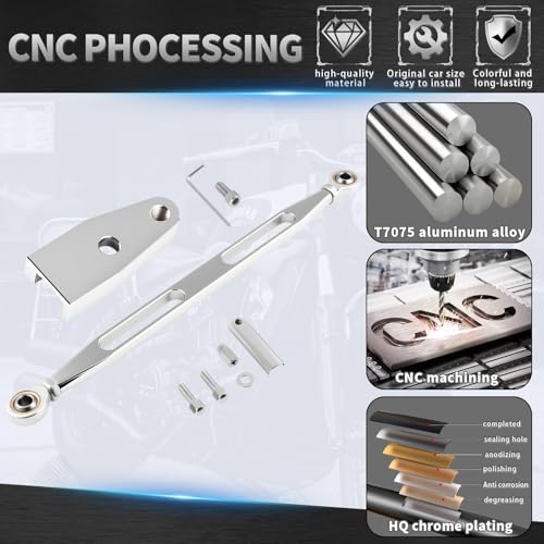 Twin Cam Ez Shift +Shift Linkage Kit for Harley 1999-2016 Touring Dyna Softail Models,Chrome - color: Chrome, style: 2pc for Twin Cam