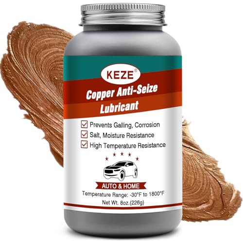 Keze Anti Seize Lubricant Copper Grease High Temp Anti-Seize Grease - color: Copper Antiseize Grease, size: 1 Pack-8 OZ