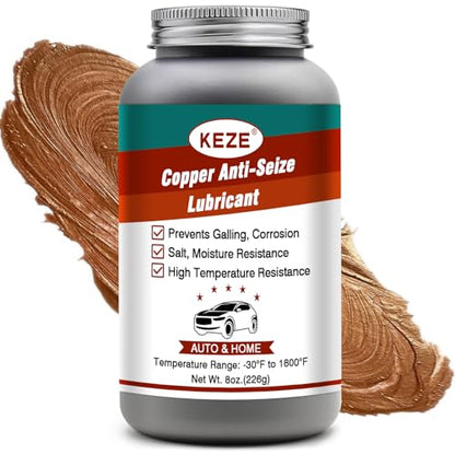 Keze Anti Seize Lubricant Copper Grease High Temp Anti-Seize Grease - color: Copper Antiseize Grease, size: 1 Pack-8 OZ