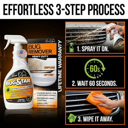 Evo Dyne Bug Remover 32 oz Car Cleaner Removes Tar, Sap & Grease
