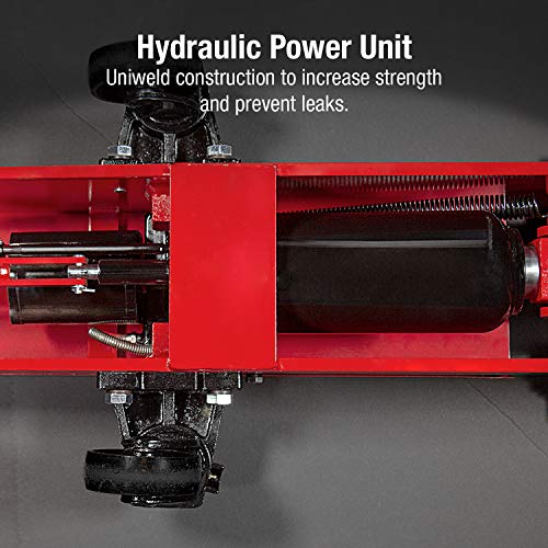 Sunex 6614, Air Hydraulic Floor Jack, 10 Ton Capacity, Two Methods of Operation, Hydraulic Power Unit, 3 Position Handle Lock , Wiper Seals, Rust Prohibition, Rear Kick Plate, Easy Maneuverability, Heavy Gauge Steel Side Plate, Bypass and Overload Valves,