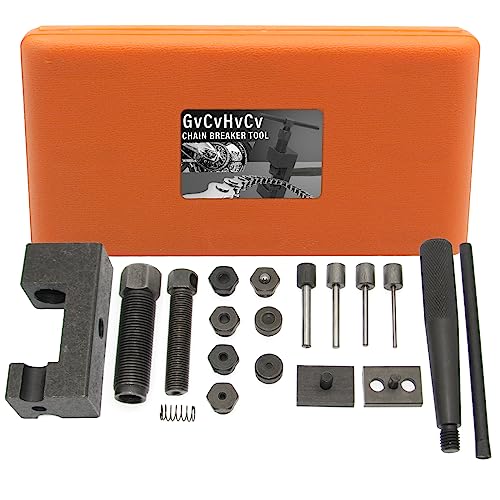 Motorcycle Chain Breaker Tool Kit, 18-Piece Chain Rivet Tool Set