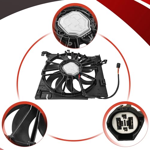 PartsFlow Engine Radiator Cooling Fan For Jaguar Xf (2010-2015), Xj (2010-2019), Xjr (2014-2018), Xjr575 (2018), Xkr (2010-2015) - color: For Jaguar