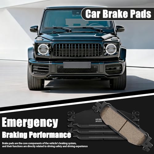 Front & Rear Ceramic Brake Pads Set for Ford Explorer/Flex/Taurus & Lincoln MKS/MKT [Excluding Heavy Duty Brakes] - style: HZ1508+HZ1377