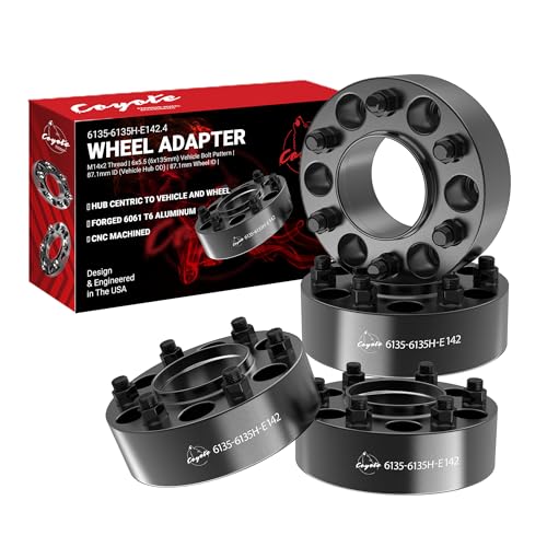Wheel Accessories Parts 4 Pcs Hub Centric Wheel Spacers 6 on 135mm 6x135mm 2.00 Inch Thick 87.1mm Hub M14X2 14x2 Thread Stud Fits Ford F-150 Expedition ｜ Lincoln Navigator Mark LT - size: 2.00" Thick - 4 Pack, style: 2001-14 F150 Expedition