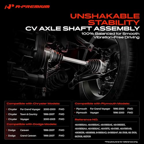 A-Premium Set of 2 Front Axle Shaft Assembly - style: Front Driver and Passenger Side