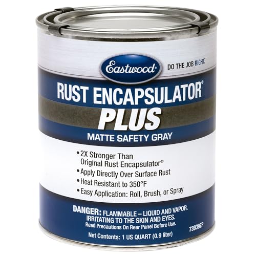 Eastwood Matte Gray Rust Encapsulator Plus | Long Lasting Durable Finish 1 Coat Maximum Rust Protection | Heat Resistance up to 350 Degrees Fahrenheit | Quart 1 Pack - color: Matte Gray, size: 32 Ounce (Pack of 1)