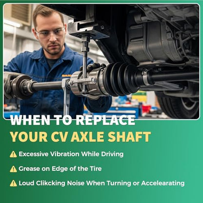 Front CV Axle Shaft Assembly Compatible with Honda Accord 2003-2007, 3.0L V6 Automatic Trans, Left and Right Front CV Joints, EX LX EX-L Coupe Sedan - size: B2CV006-HAAD