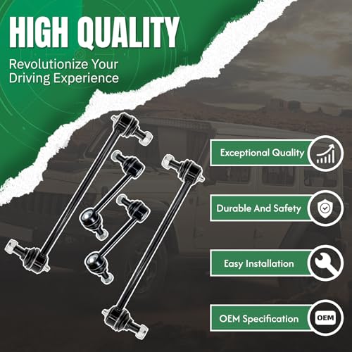 K90716 K90717 K750124 4Pc Front Rear Stabilizer Sway Bar End Links Fit for Acura 2006 MDX, Compatible With Honda 2006 2007 2008 Pilot - size: 4PC-K90716 K750124