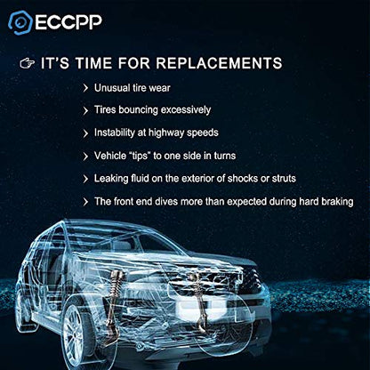 ECCPP Complete Struts Spring Assembly Front Fit for Ford Edge 2007-2010 - size: 172889 172888