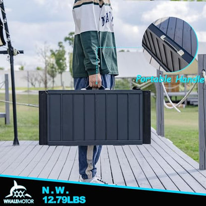 WHALEMOTOR Black Portable Wheelchair Ramp, 2FT No-sew Non-Slip Aluminum Wheelchair Ramp, Folding Portable Wheelchair Ramps for Home, Weight Capacity Up to 800 LBS, Loading Dock Plates - size: 2FT Using height 2-6"