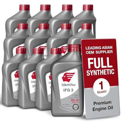 Idemitsu IFG3 0W-20 SP/GF-7A Full Synthetic Motor Oil – 1 Qt, Case of 12 - size: 1 Quart, style: 12 Pack
