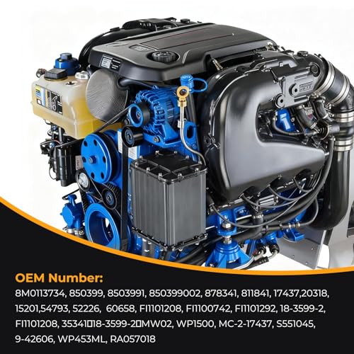 Water Pump Assembly Compatible With Mercruiser OMC Volvo Penta Sierra Mallory GM Marine Small Block Engines 4.3L 5.0L 5.7L V6 V8 Replacement for 3853850 18-684M