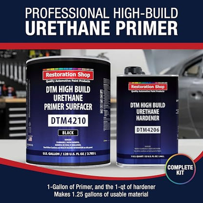 1.25 Gallon 2K High Build Primer Automotive Paint Kit - 1 Gal. Black - color: Black, size: 128 Fl Oz (Pack of 1)