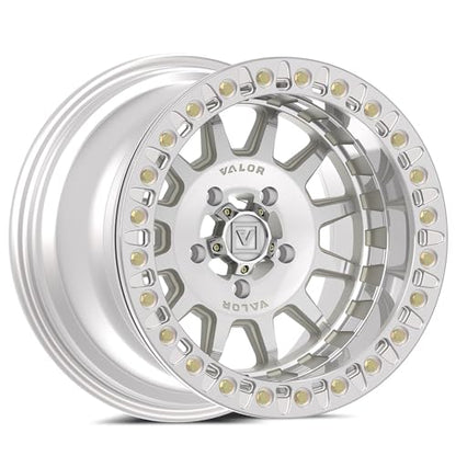 15x10 Valor Offroad V09 Raw Machined BEADLOCK UTV Wheel 5x4.5 (0mm)