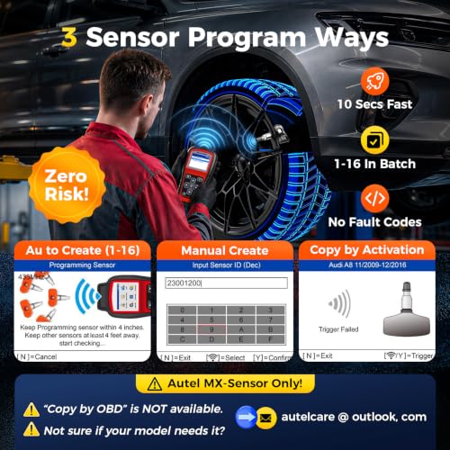 Autel MaxiTPMS TS408 TPMS Relearn Tool, 2026 TPMS Programming Scanner Lite Ver. of TS501 Pro TS508WF TS601, Activate/Relearn/Read Sensors, Program MX-Sensor 315/433MHz, Lifetime Free Updates