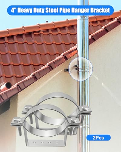4 Inch Pipe Hanger Chimney Support Bracket - size: Diameter: 4 Inches