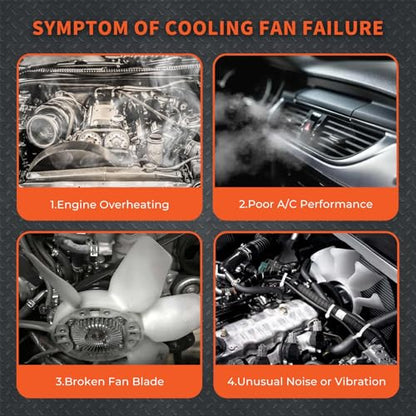 labwork Radiator Condenser Cooling Fan Assembly Replacement for A3 8P1 2003 05-2012 08 1K0959455CQ 1K0959455FJ