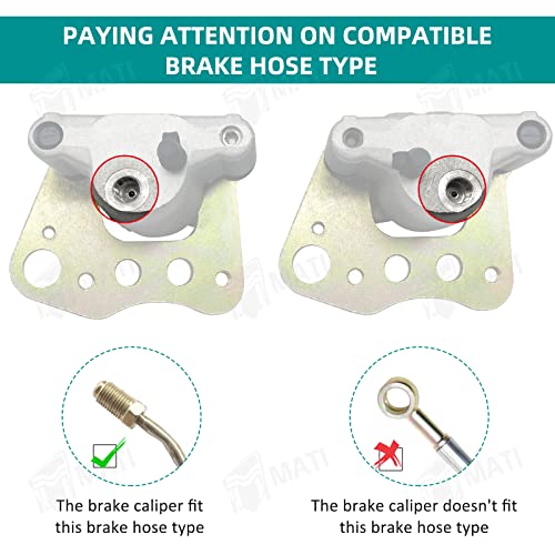 Front Left&Right Brake Caliper Assembly for Polaris ATV Sportsman 335 400 500 600 700 Sportsman 500 6X6 Magnum 330 500 Magnum 325 2X4 4X4 Xplorer 400 Xpedition 425 1910681 1910682