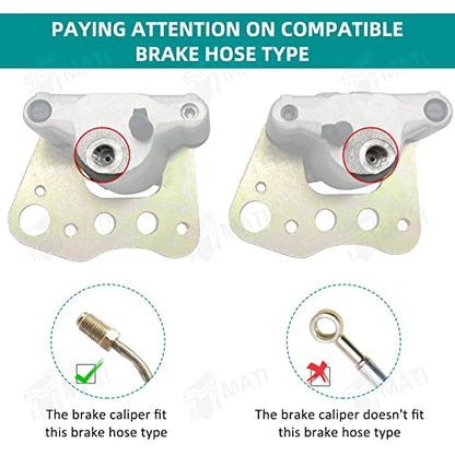 Front Left&Right Brake Caliper Assembly for Polaris ATV Sportsman 335 400 500 600 700 Sportsman 500 6X6 Magnum 330 500 Magnum 325 2X4 4X4 Xplorer 400 Xpedition 425 1910681 1910682