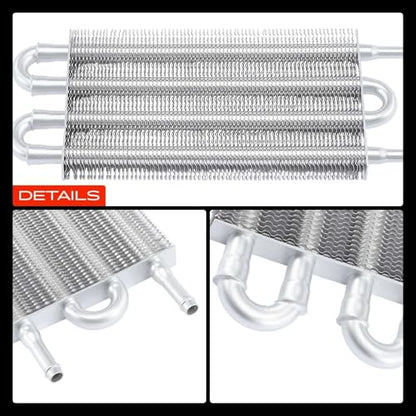 A-Premium Transmission Oil Cooler, Universal Aluminium 4 Pass Tube and Fin