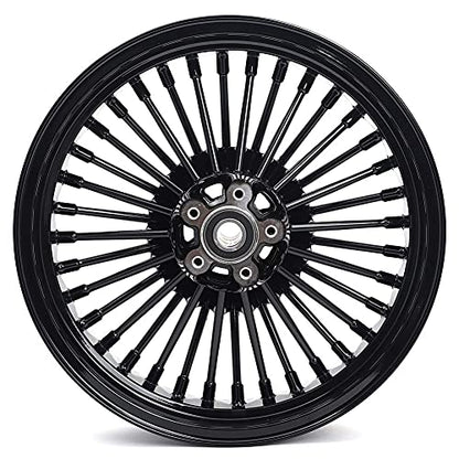 TOFR 19x2.5 16x3.0 Fat Spoke Wheels Black For Harley Sportster XL883N 10-22 - size: Front:19x2.5 Rear:16x3.0