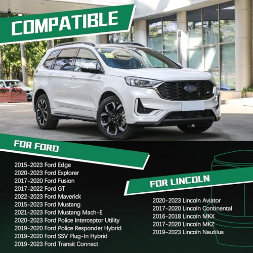 M14*1.5 One-Piece Lug Nuts,20 pcs OEM Factory Style Chrome Wheel Nuts for 2015-2023 Ford Edge Mustang Explorer Fusion GT/Lincoln Aviator MKX MKZ 611-007 ACPZ-1012-D ACPZ-1012-M - size: M14x1.5