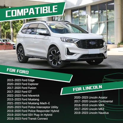 M14*1.5 One-Piece Lug Nuts,20 pcs OEM Factory Style Chrome Wheel Nuts for 2015-2023 Ford Edge Mustang Explorer Fusion GT/Lincoln Aviator MKX MKZ 611-007 ACPZ-1012-D ACPZ-1012-M - size: M14x1.5