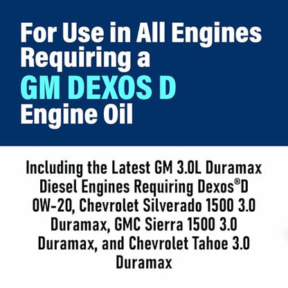 TRIAX Synergy D 0W-20 Full Synthetic Diesel Engine Oil | Compatible with ALL GM Dexos D Applications | Advanced Wear Protection and Soot Control (5 Quart - Pack of 3) - size: 5 Quart - 3 Pack