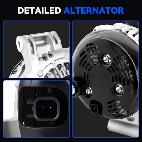 Alternator Compatible with 2011-2021 Chrysler 300, Dodge Charger Durango V6 3.6L, Jeep Grand Cherokee, 2015-2021 Dodge Challenger, 2013-2015 Ram 1500, 4801778AF 56029789AA 11598N - size: 11598N