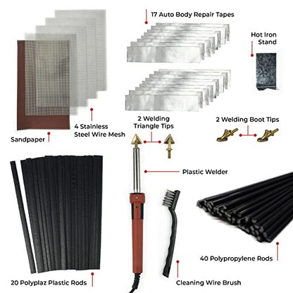 JOUNJIP Deluxe Plastic Welding Kit UL-Certified Plastic Welder & Repair 80W - style: Deluxe Kit