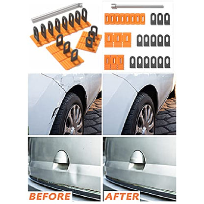 Car Dent Repair Tools Heavy Duty Paintless Repair Removal Tools Strong Dent Puller Handle Lifter Yellow Glue Tabs Powerful Body Repair Dent Remover Tool Kit (Yellow)