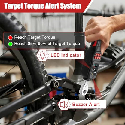VANPO Digital Torque Wrench 1/4", 4–8.85 ft-lb for Bike Repair - size: 1/4-Inch