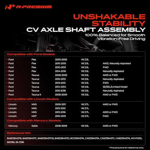 A-Premium Front Left Driver Side CV Axle Shaft Assembly - style: Front Driver Side