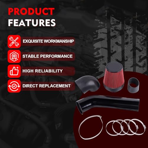 LS Swap Cold Air Intake Kit 92MM for LS1 LS2 LQ4 LQ9 Engines