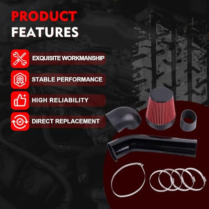 LS Swap Cold Air Intake Kit 92MM for LS1 LS2 LQ4 LQ9 Engines