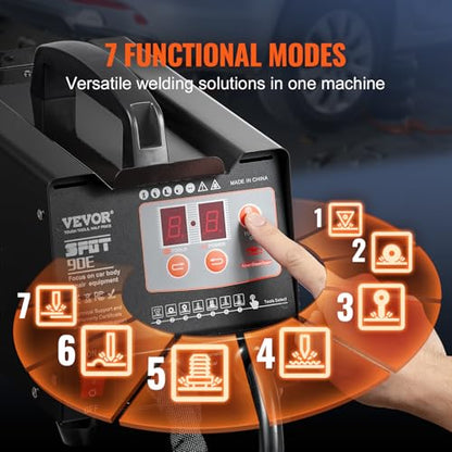 VEVOR Stud Welder Dent Repair Kit, 220V 3KW Spot Welder Dent Puller with Auto/Manual Welding & 7 Versatile Modes, Auto Body Spot Welding Dent Puller Machine for Car, Truck Dent Repair - style: 220V Version