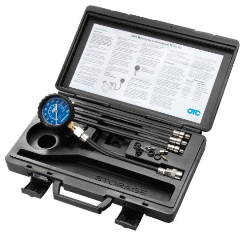OTC 5604 Motorcycle Compression Tester Kit with Storage Case