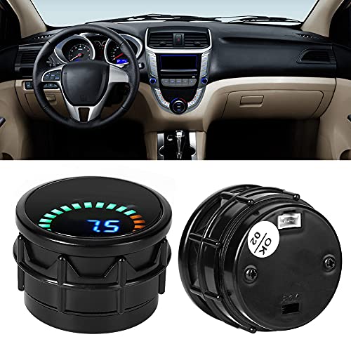 2in Vacuum Gauge Meter LED Scale Digital Display Automotive Digital Vacuum Gauge 12V Universal Auto Car Vacuum Gauge Meter Kit Car Vacuum Gauge Set Automotive Vacuum Meter