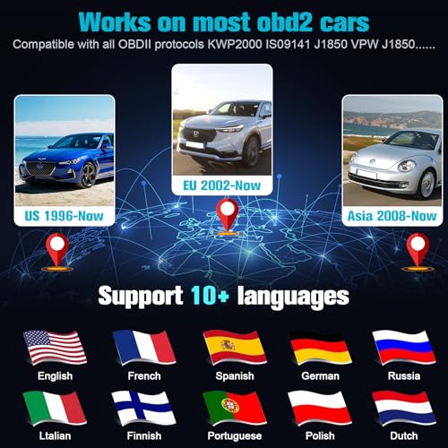 OBD2 Scanner Ease Setup Plug-Play: Clear Reset Engine Error Code