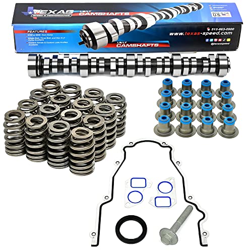 Texas Speed TSP Stage 1 Low Lift Truck Cam. Includes Single Beehive Valve Springs, Seals and Gasket Kit - size: Camshaft, Springs, Gaskets