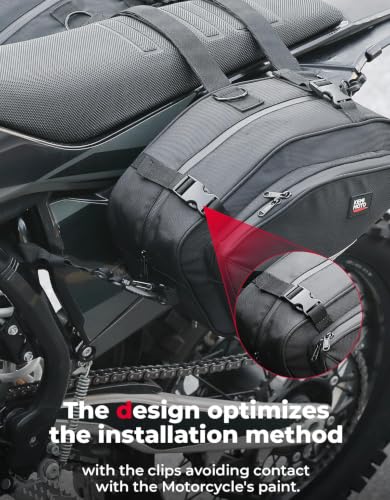KEMIMOTO Dirt Bike Motorcycle Saddlebags 20L with Waterproof Rain Covers