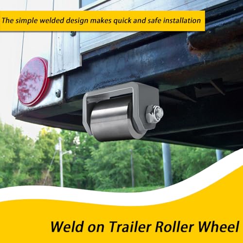 GearTrust 2 Pack Trailer Skid Wheels, Heavy Duty Rear Trailer Rollers