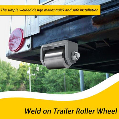 GearTrust 2 Pack Trailer Skid Wheels, Heavy Duty Rear Trailer Rollers